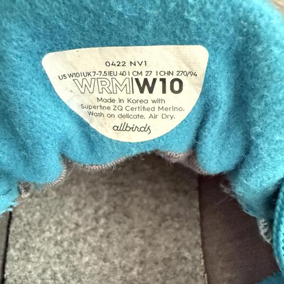 Allbirds Wool Runner Mizzle Sneakers LIMITED EDITION: Thrive Teal size Women 10 - Picture 6 of 8